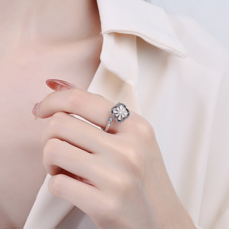 Spinner Ring Relieving Anxiety Adjustable Rotating Ring Jewelry Gifts for Women
