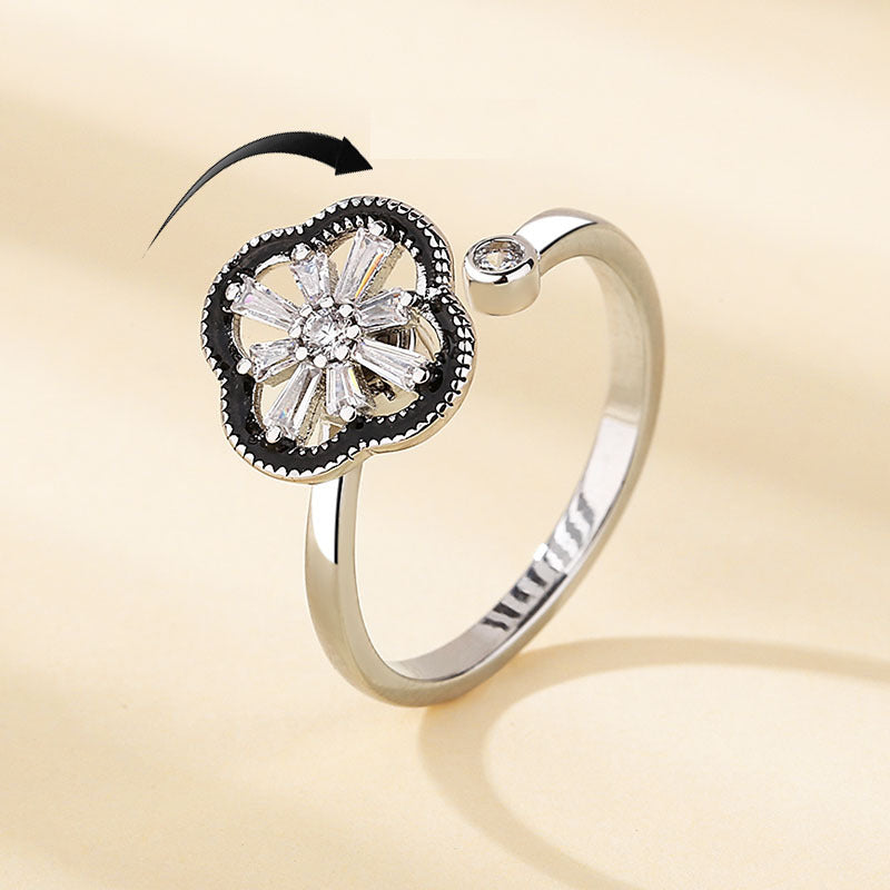 Spinner Ring Relieving Anxiety Adjustable Rotating Ring Jewelry Gifts for Women