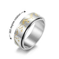 Spinner Ring Relieving Anxiety Stainless Steel Moon Star Rotating Ring Jewelry Gifts