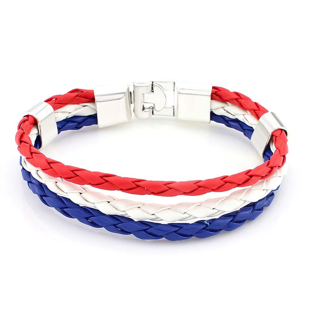 Flag Bracelet World Cup Couple Woven Gifts