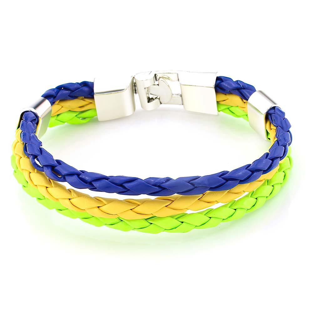 Flag Bracelet World Cup Couple Woven Gifts