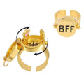 Best Friends Forever Ring Adjustable Spinner Ring Jewelry Gift for Lovers Best Friends