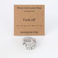 Morse Code Anxiety Spinner Ring Relieving Anxiety Ring Jewelry Gifts for Women Men
