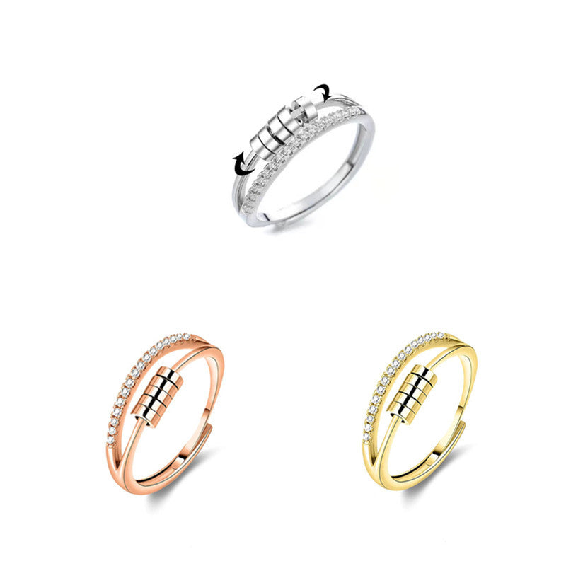 Spinner Ring Adjustable Anxiety Fidget Rings for Relieving Stress Ring Jewelry Gifts