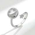 Fidget Anxiety Ring Open Adjustable Spinner Ring Jewelry Gifts for Women Girl