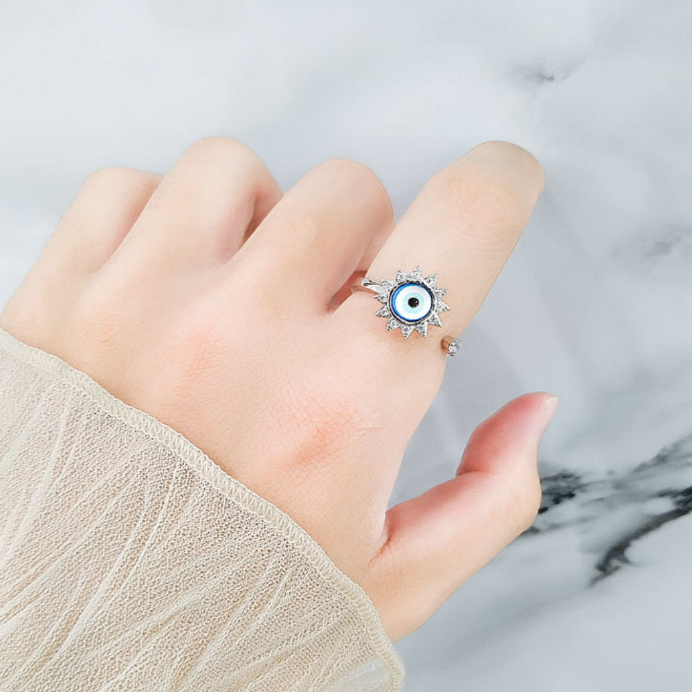 Fidget Anxiety Ring Open Adjustable Spinner Ring Jewelry Gifts for Women Girl