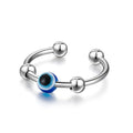 Fidget Anxiety Ring Open Adjustable Evil eyes Spinner Ring for Jewelry Gifts