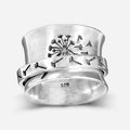Fidget Anxiety Ring Vintage Dandelion Meditation Spinner Ring Gifts for Women Girls