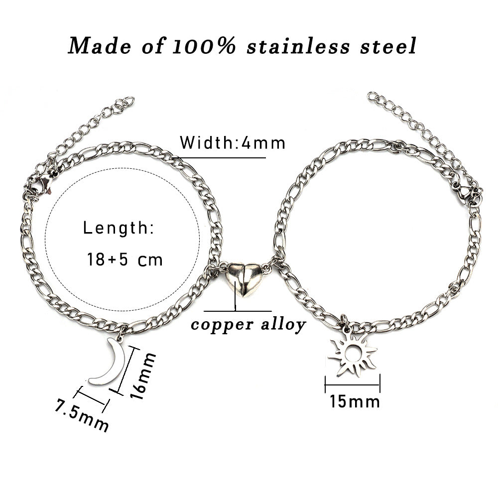 Magnetic Couple Bracelet Set Valentine's Day Gift for Couples