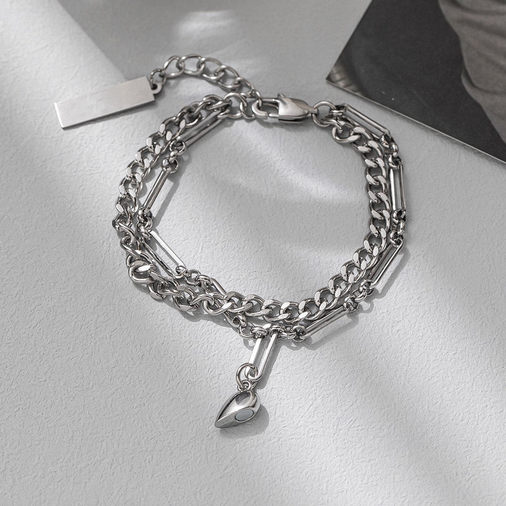 Magnetic Couple Bracelet Set Double Layer Design Valentine's Day Gift for Couples