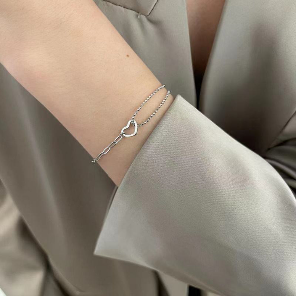 Magnetic Couple Sweet Heart Shape Bracelet Set Valentine's Day Gift for Couples