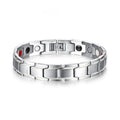 Magnetic Therapy Bracelet Negative Ion Simple Titanium Steel Fashion Gift for Men