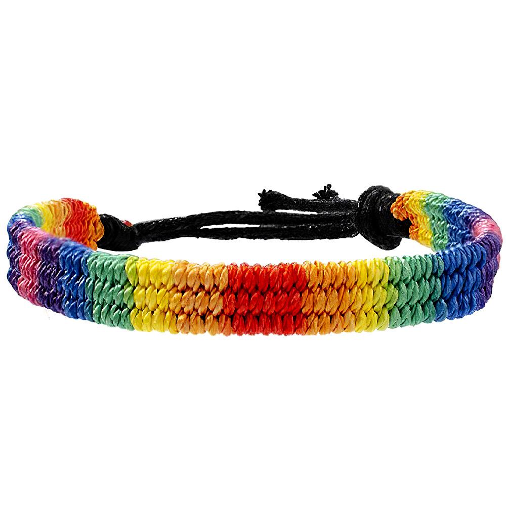 Gay Pride Bracelet Rainbow Wristband Lesbian Friendship Bracelet Braided Bracelet Accessory Adjustable Sizes Love Wristband Decorative Charm Pendants Gifts for Adults Man