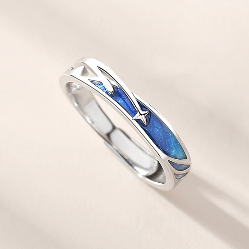 Meteor Star Couple Rings Matching Rings Adjustable Ring Jewelry Gift