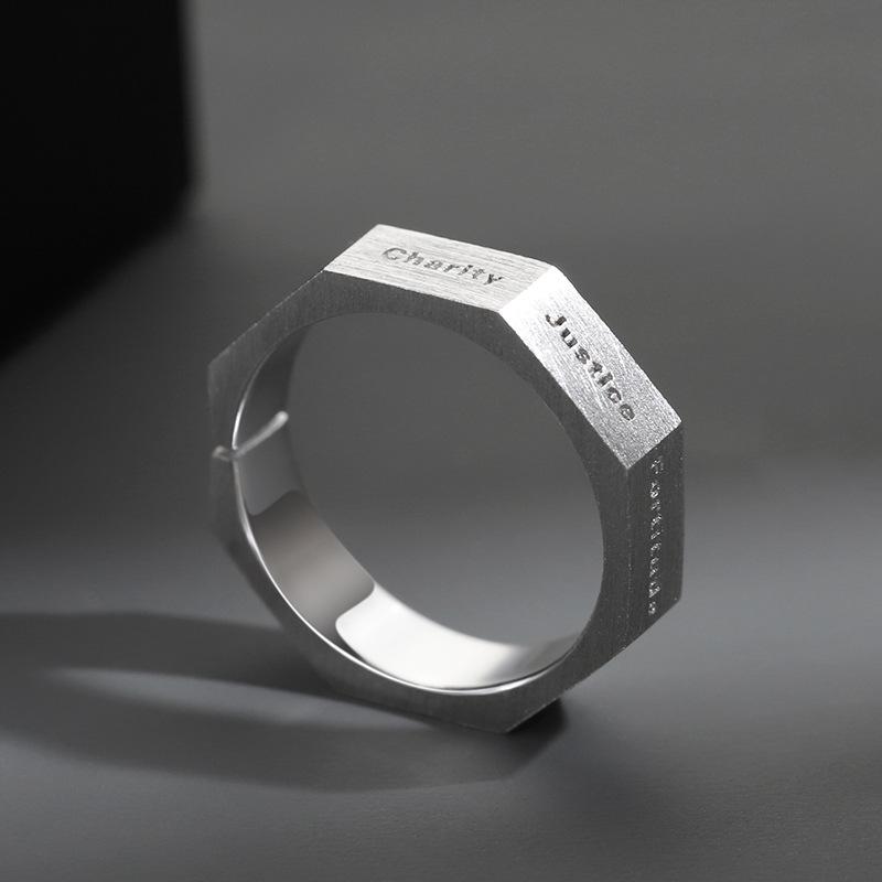 Personality Ring Seven Virtues Ring Open Index Finger Ring Fashion Simplicity