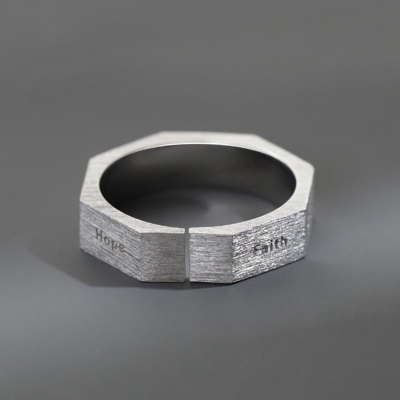 Personality Ring Seven Virtues Ring Open Index Finger Ring Fashion Simplicity