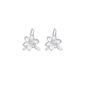 Narcissus Collection Flower Shape Silver Earrings