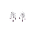 Palms Collection Branches Shape Silver Earrings