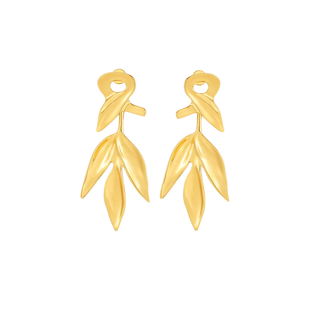 Bamboo Collection Bamboo Leaf Earrings
