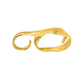 Iris Collection Free Size Three Finger Golden Ring