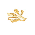 Iris Collection Free Size Flower Shape Three Finger Ring