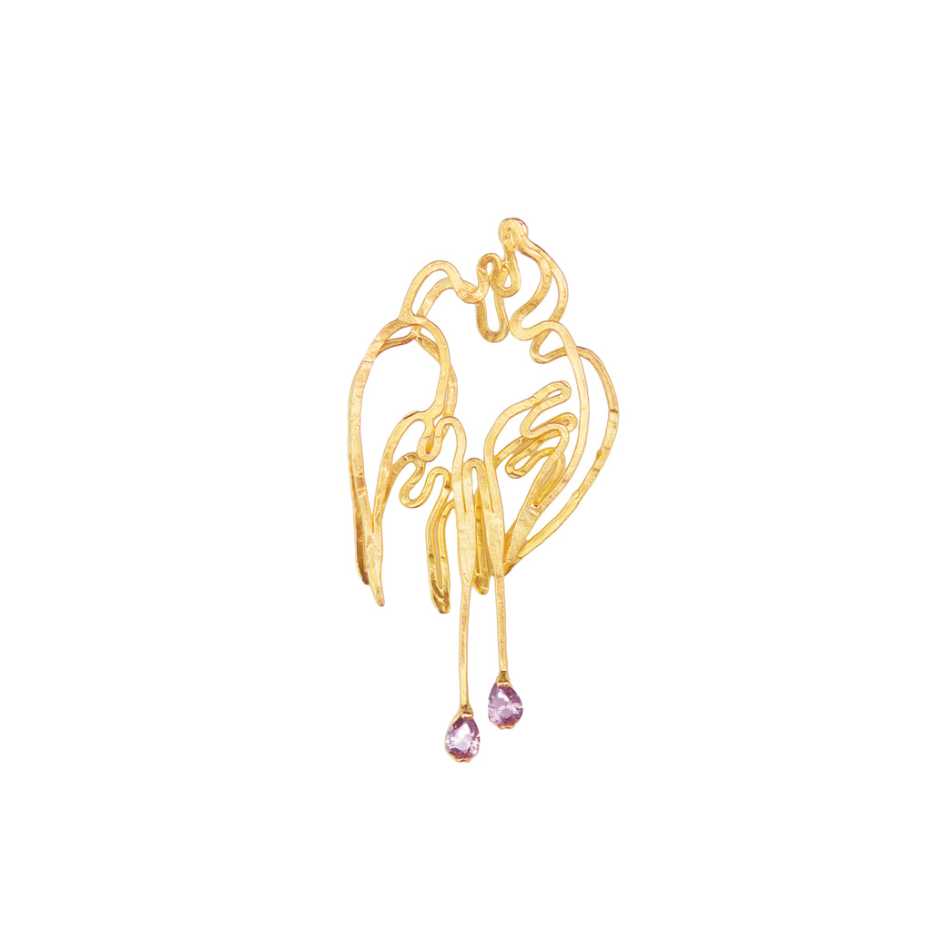 Double Swallow Single Earring