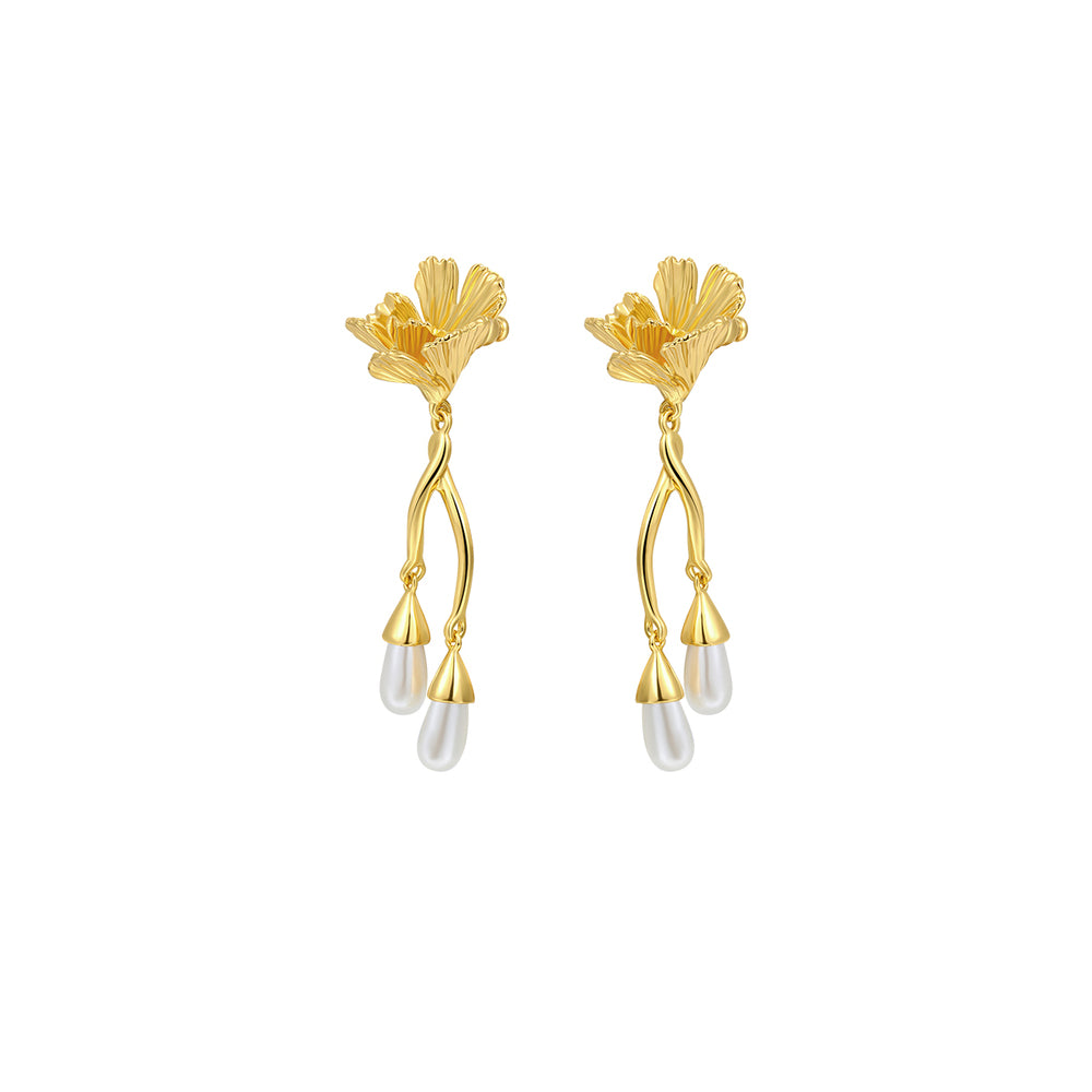 Cosmos Collection With Folding Flower Hyperbolic Earrings