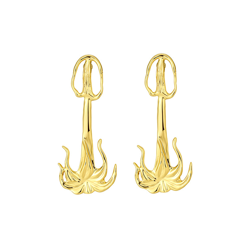Datura Collection Single Flower Drop Earrings