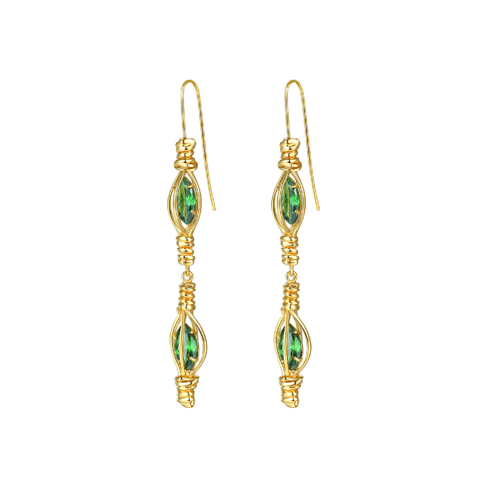 Bamboo Collection Woven Bamboo Earrings