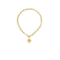 Cosmos Collection White Flower Golden Choker