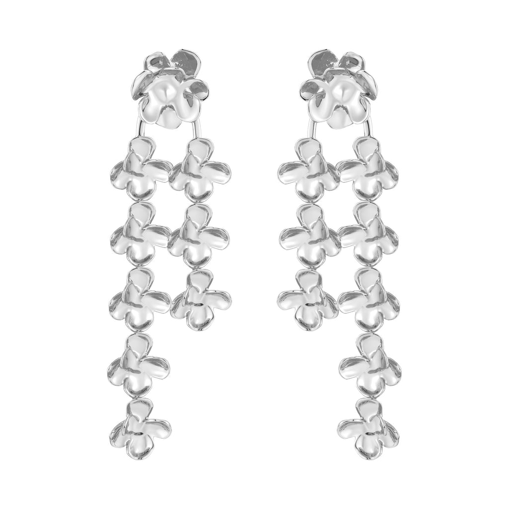 Camellia Collection Nine Flowers Tassel Earrings