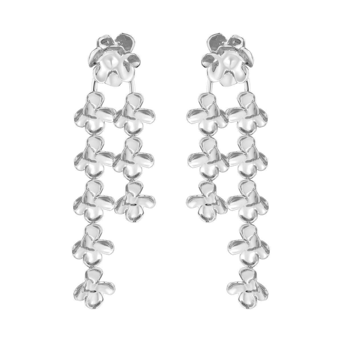 Camellia Collection Nine Flowers Tassel Earrings
