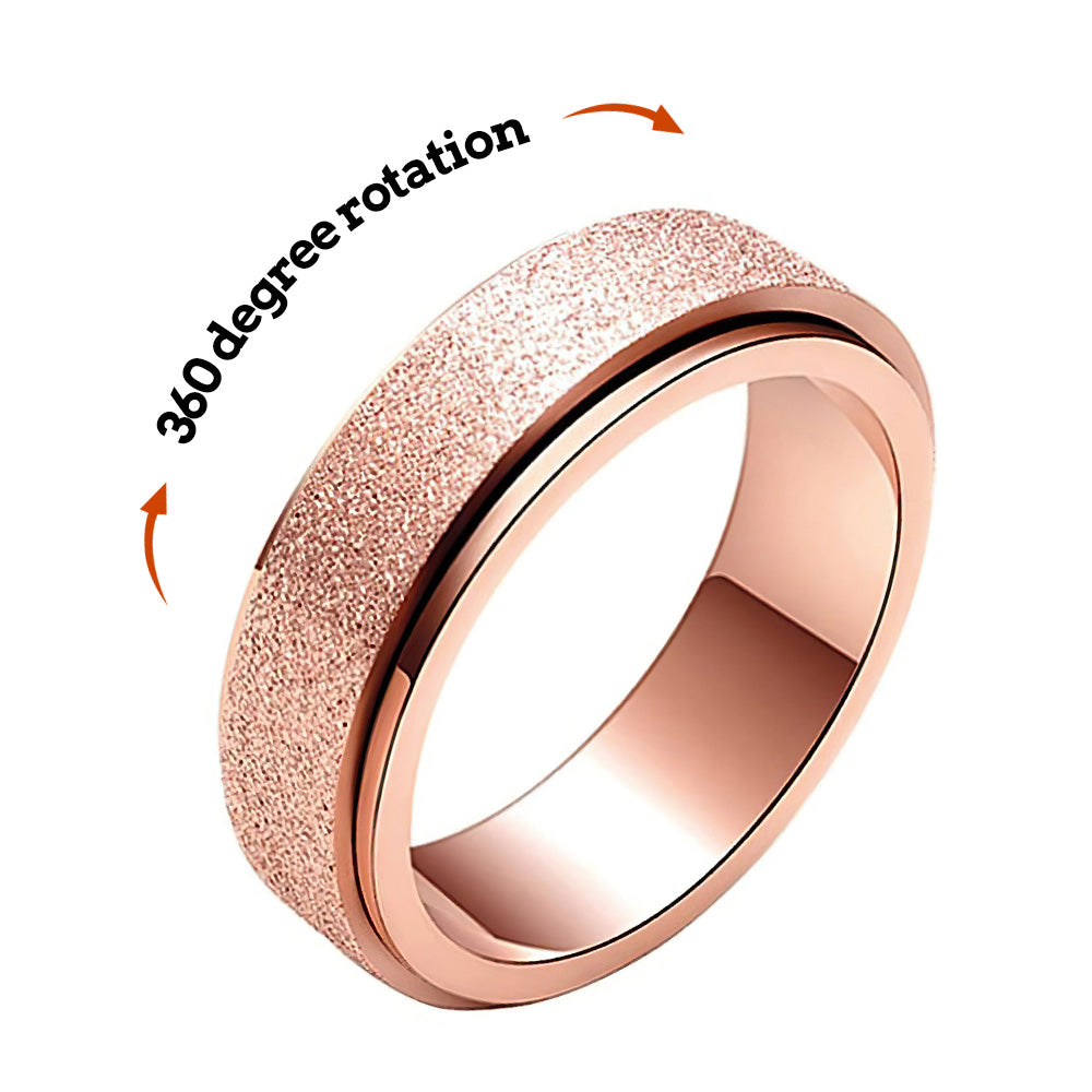 Anxiety Relief Decompression Ring Stainless Steel Glitter Ring Gift for Women