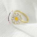 Anxiety Relief Decompression Butterfly Ring Daisy Opening Adjustable Ring Gift for Women
