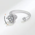 Anxiety Ring Anxiety Relief Decompression Heart Adjustable Ring Gift Fit for Her
