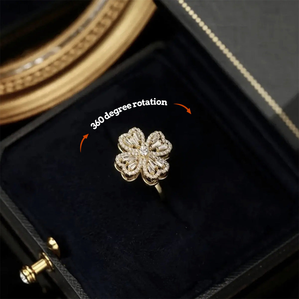 Anxiety Ring Anxiety Relief Decompression Flowers Adjustable Ring Jewelry Gift for Her