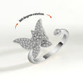 Anxiety Ring Decompression Ring Anti-Anxiety Relief Adjustable Butterfly Ring Jewelry Gift