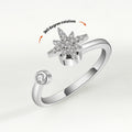 Anxiety Ring Decompression Ring Anti-Anxiety Relief Adjustable Star Ring