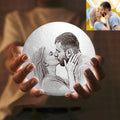 Photo Moon Lamp, Custom 3D Photo Light,  Lamp Moon - Touch Two Colors 10cm-20cm Available