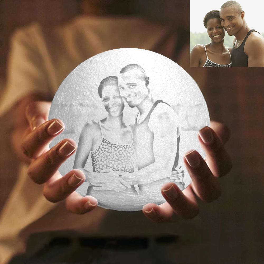 Photo Moon Lamp, Custom 3D Photo Light