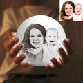 Photo Moon Lamp, Custom 3D Photo Light, For Mom - Touch Two Colors 10-15cm