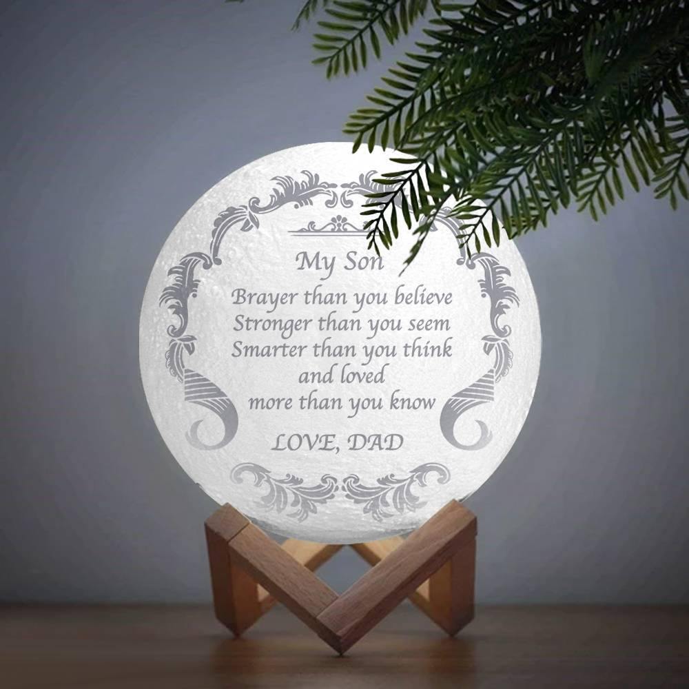 Photo Moon Lamp, Custom 3D Photo Light, Lamp Moon - Touch Two Colors15cm-20cm Available