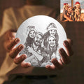 Photo Moon Lamp, Custom 3D Photo Light Baby Gift - Touch Two Colors（10-15cm）Romantic Gifts