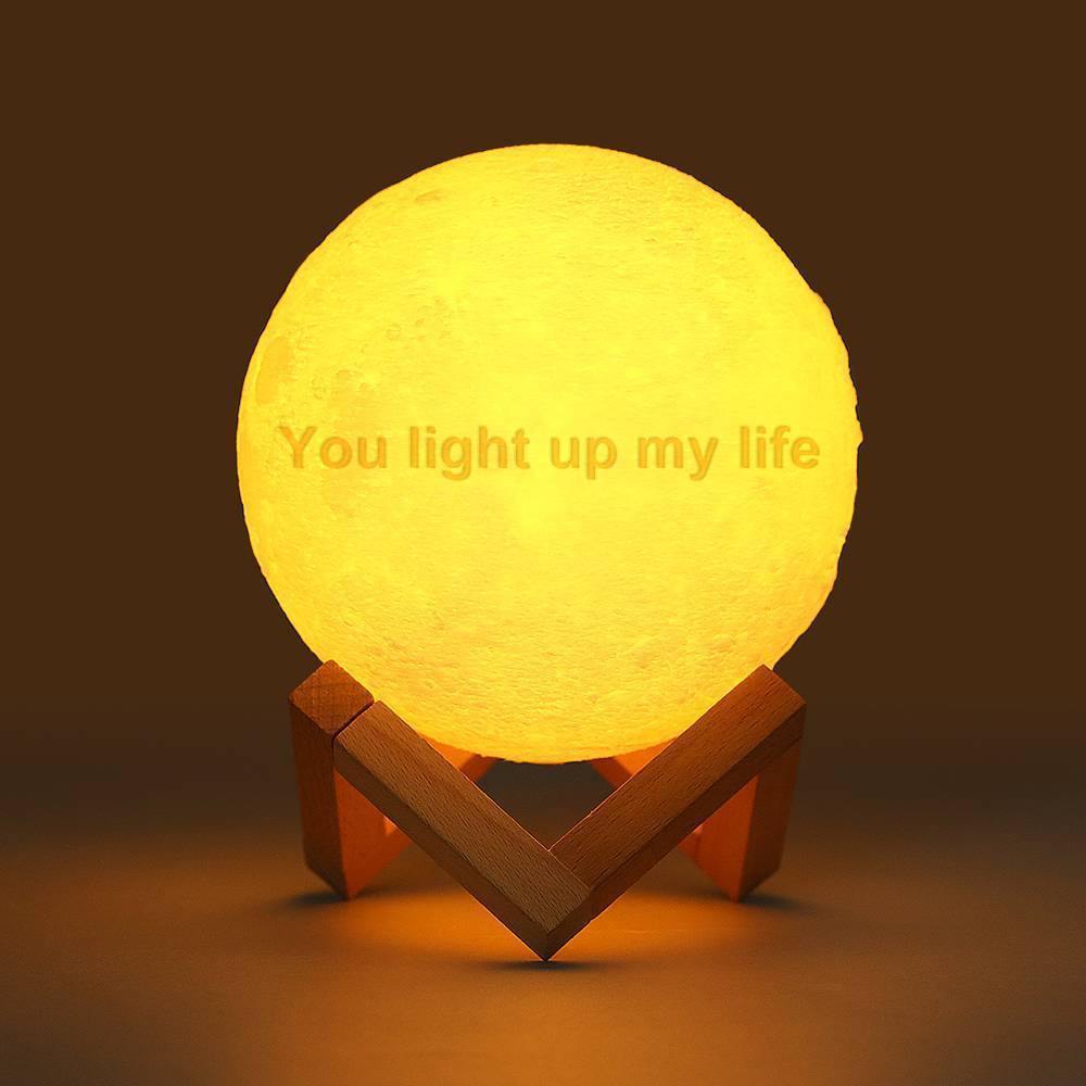 Photo Moon Lamp, Custom 3D Photo Light, Creative Gift - Tap Three Colors 10cm-20cm Available
