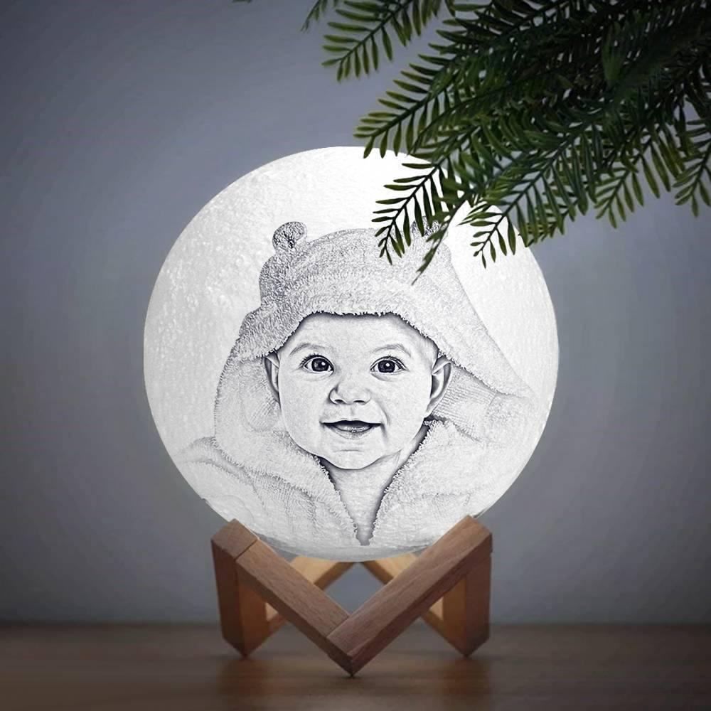 Photo Moon Lamp, Custom 3D Photo Light, Baby Gift 10-15cm