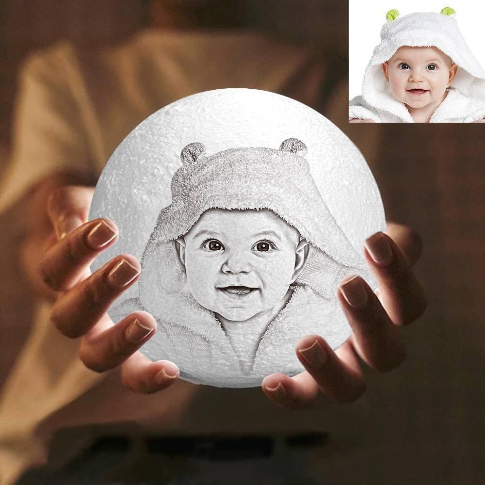 Photo Moon Lamp, Custom 3D Photo Light, Baby Gift 10-15cm
