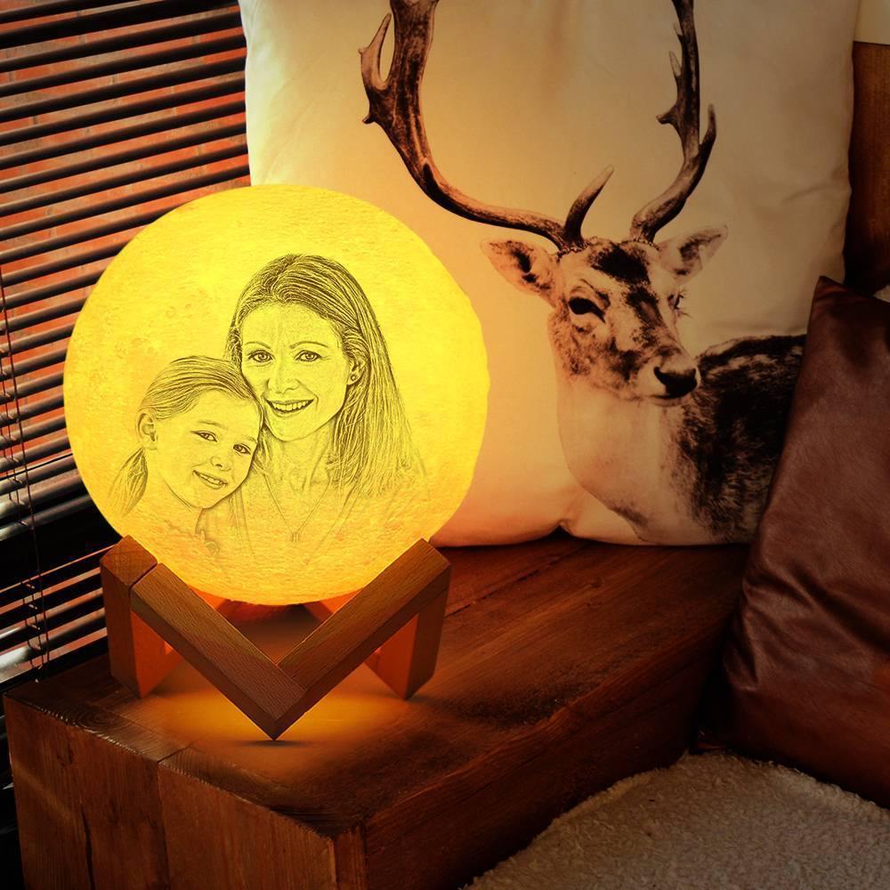 Photo Moon Lamp, Custom 3D Photo Light, For Mom 10-15cm
