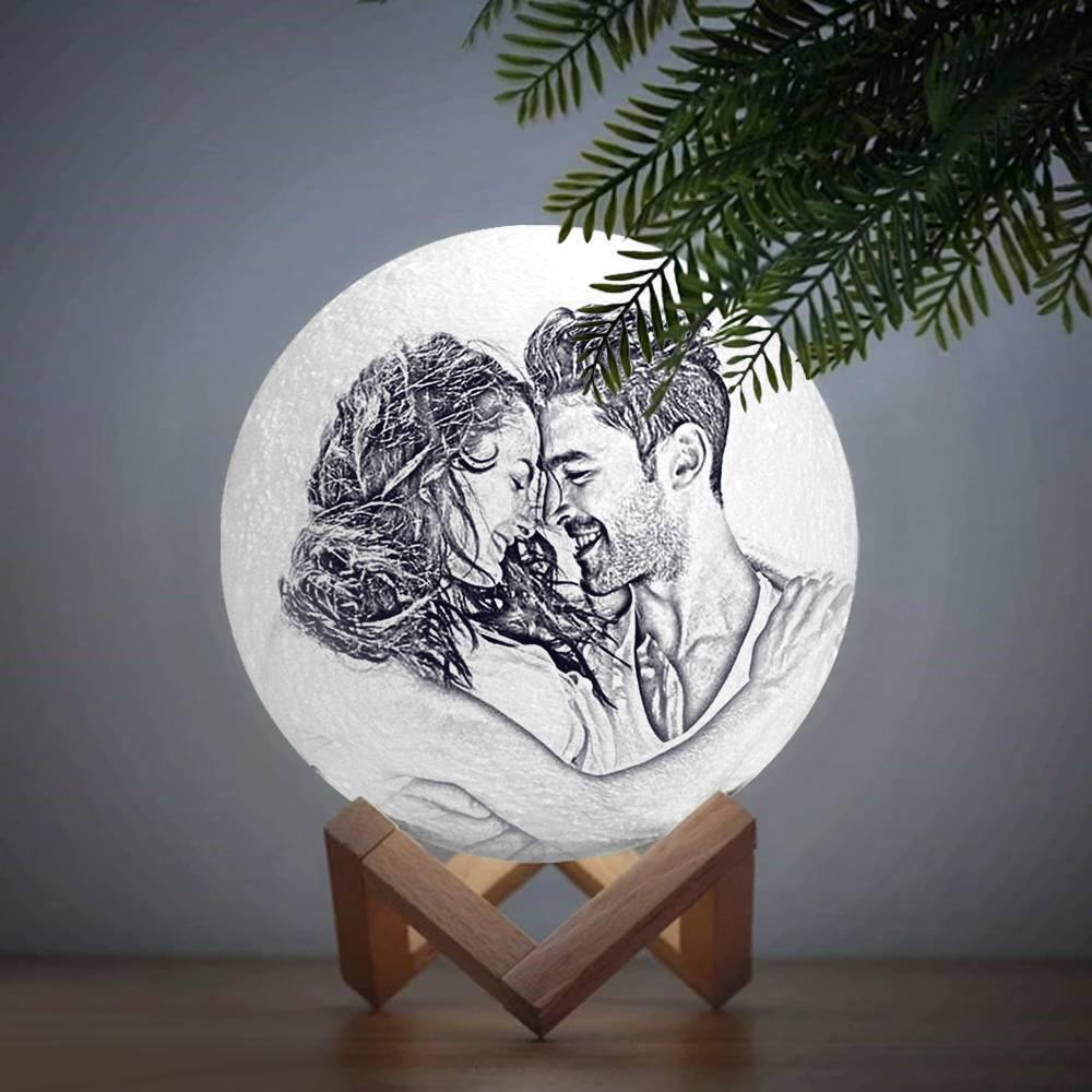 Photo Moon Lamp, Custom 3D Photo Light - Remote Control