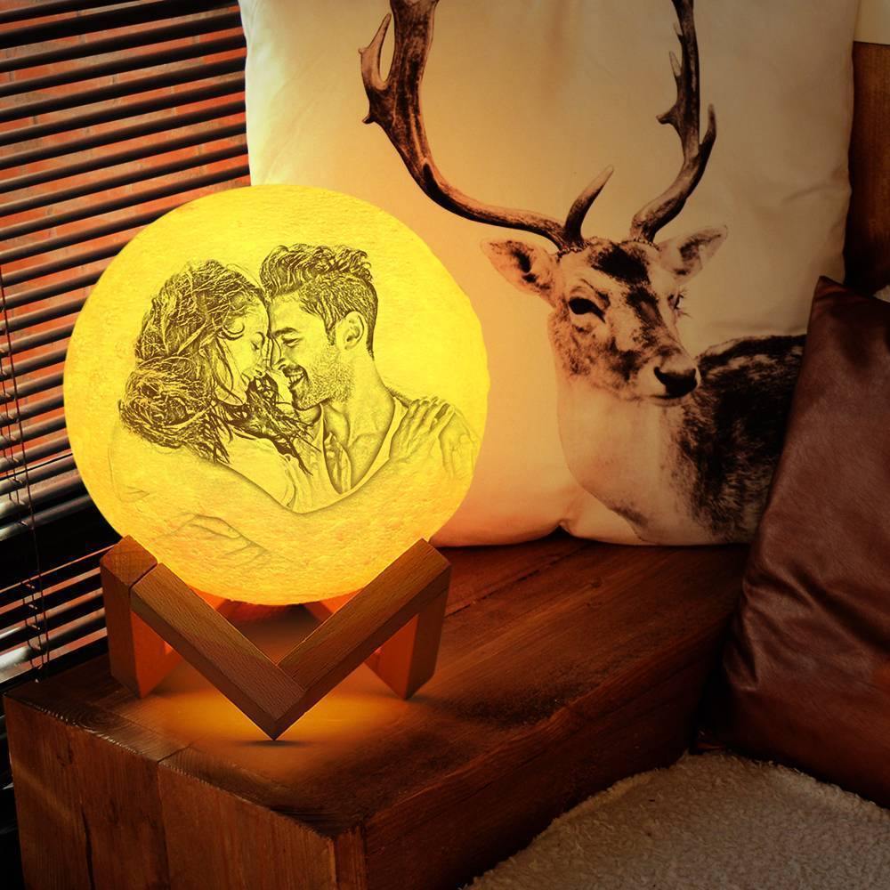 Photo Moon Lamp, Custom 3D Photo Light - Remote Control