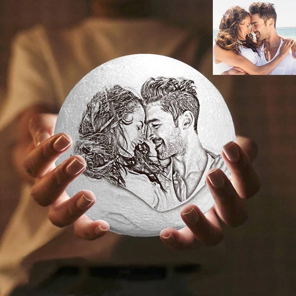 Photo Moon Lamp, Custom 3D Photo Light - Remote Control